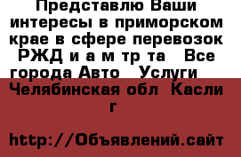 Представлю Ваши интересы в приморском крае в сфере перевозок РЖД и а/м тр-та - Все города Авто » Услуги   . Челябинская обл.,Касли г.